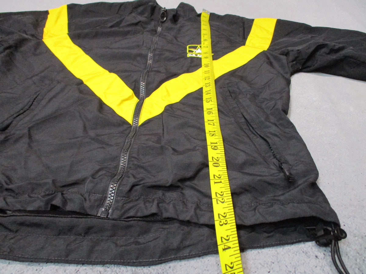 Women's US Army APFU PT jacket, XS Short, black and yellow nylon fitness uniform by Centex Military Gear