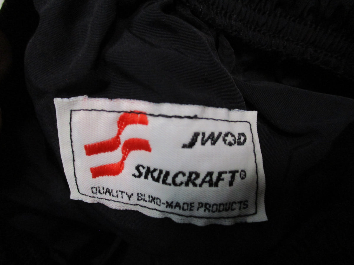 Skilcraft US Army APFU PT pants for women, medium long, black nylon fitness uniform pants