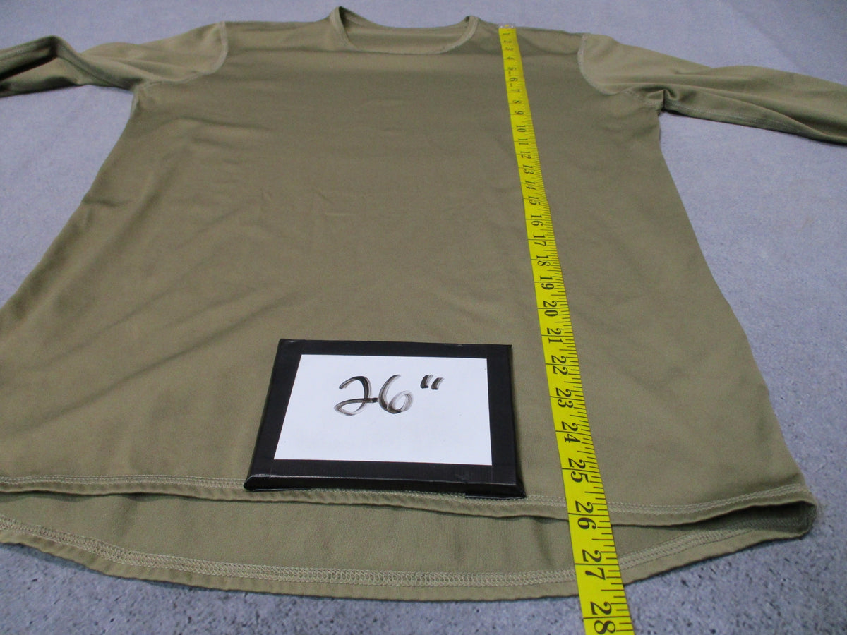 Milliken Military Silkweight Base Layer Top in Tan 499, estimated XS, lightweight long-sleeve shirt