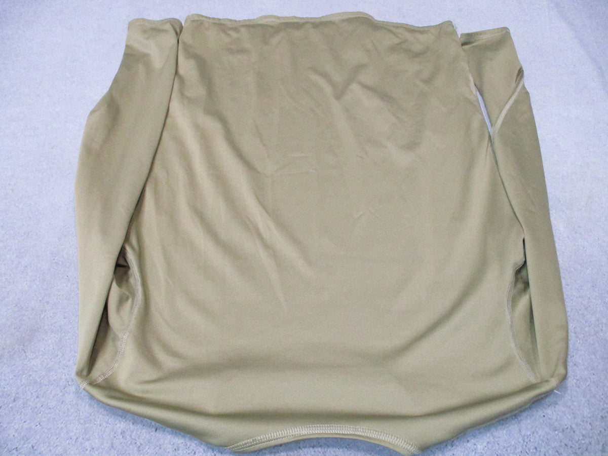 Milliken Military Silkweight Base Layer Top in Tan 499, estimated XS