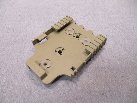 Safariland 6004-22 QLS 22 tan holster receiver plate mount with screws, used gear close-up