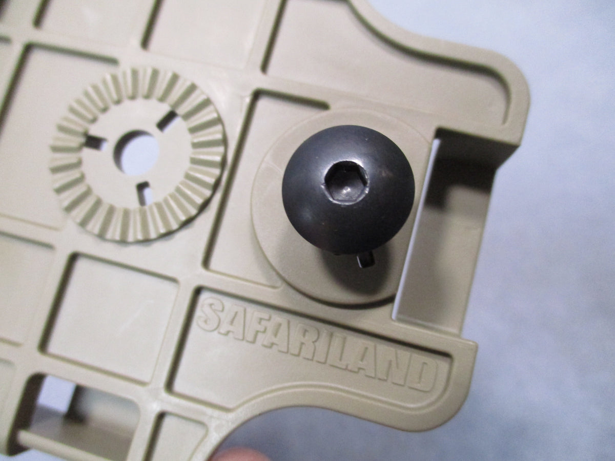 Safariland 6004-22 QLS 22 tan holster receiver plate mount with screws, used-condition hardware set