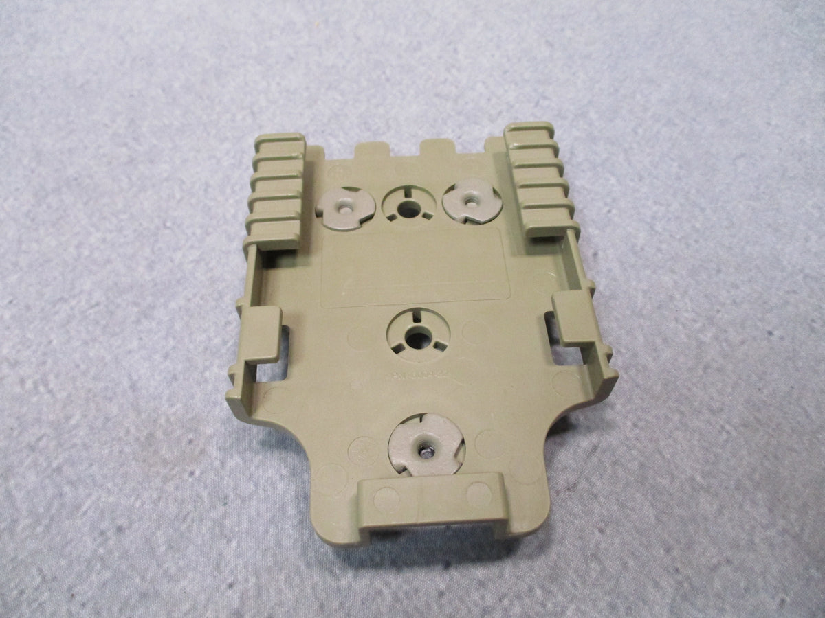 Safariland 6004-22 QLS 22 tan holster receiver plate mount with screws, used, on white background