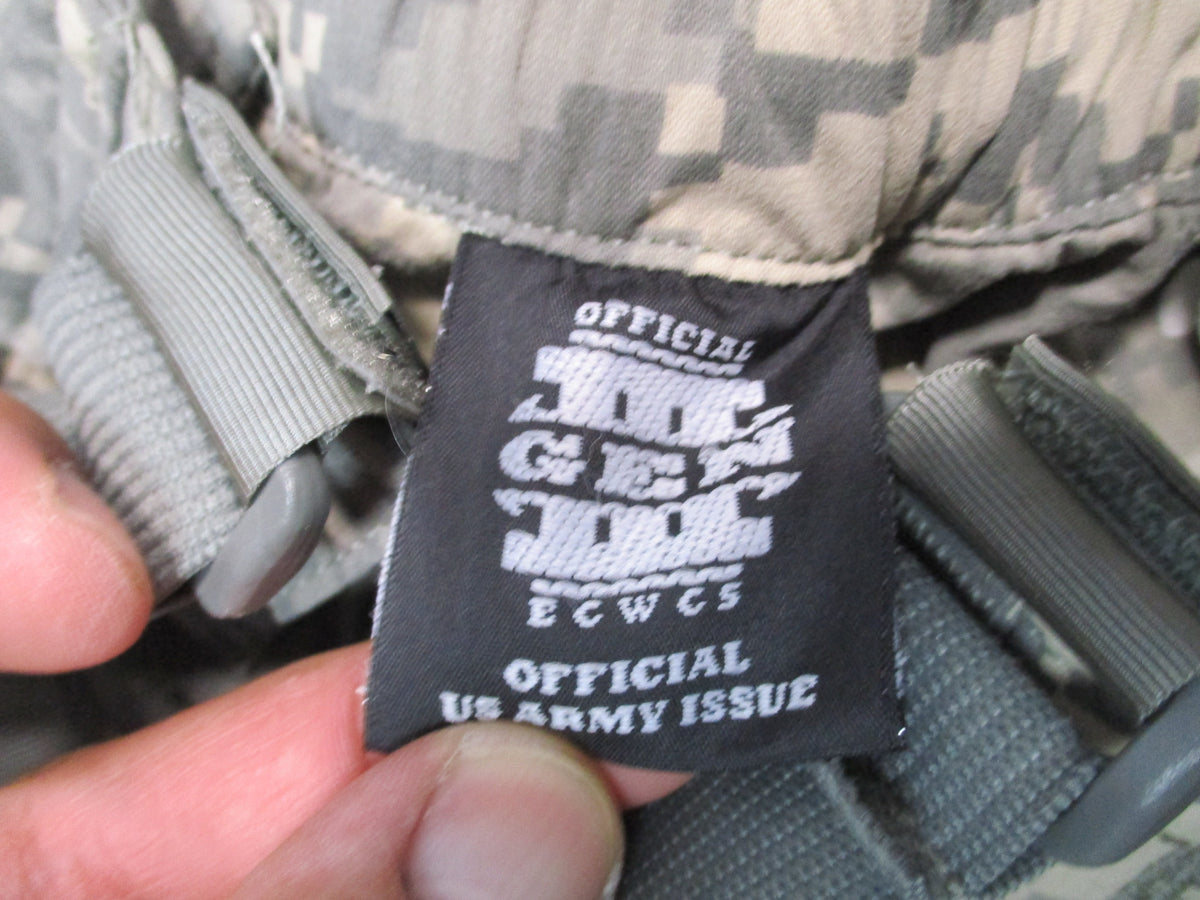 USGI Army ECWCS Gen III L5 soft shell trousers in UCP camouflage, medium regular, new with tags
