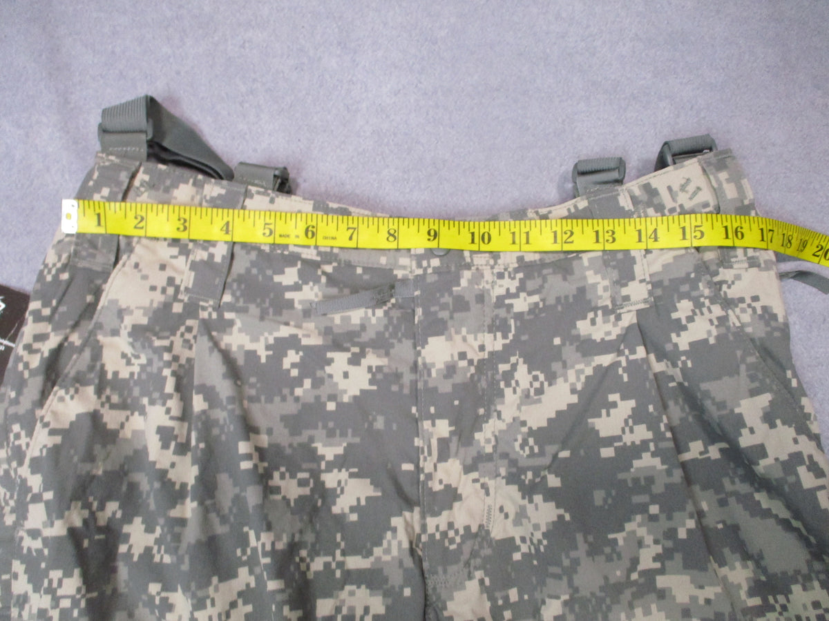 USGI Army ECWCS Gen III L5 soft shell trousers in UCP camouflage, medium regular, new with tags