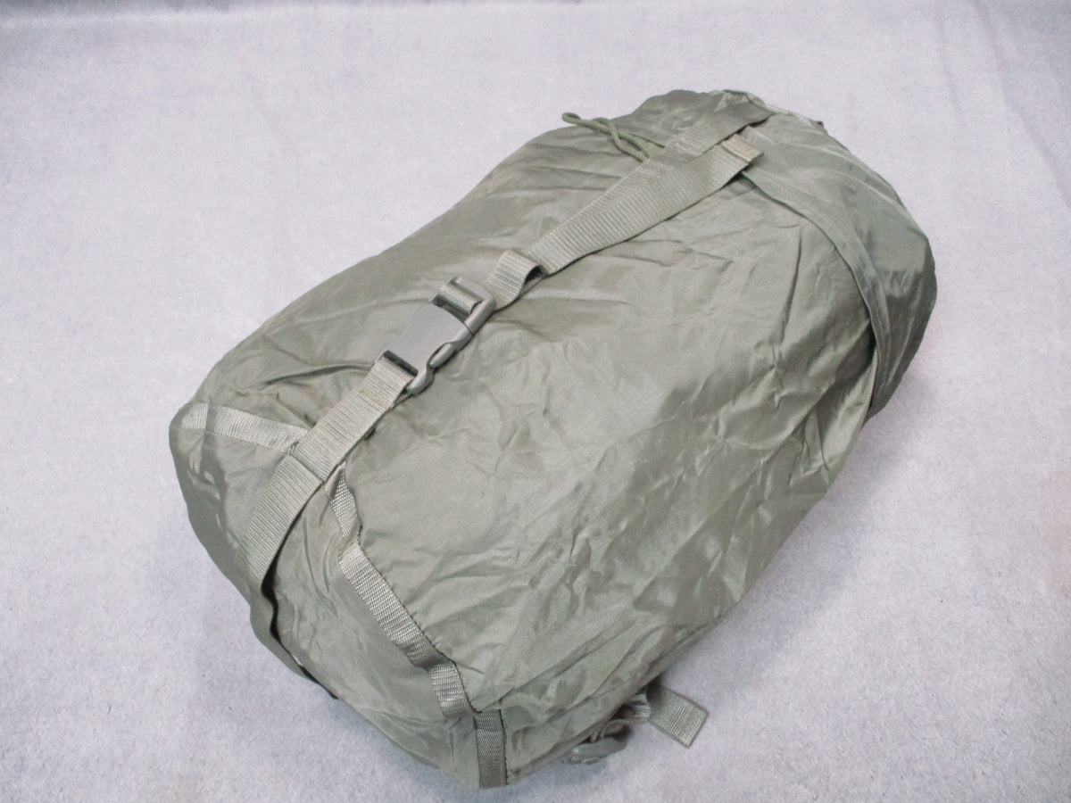 USGI US Army Small Compression Stuff Sack in urban gray, compact military gear bag with drawstring closure