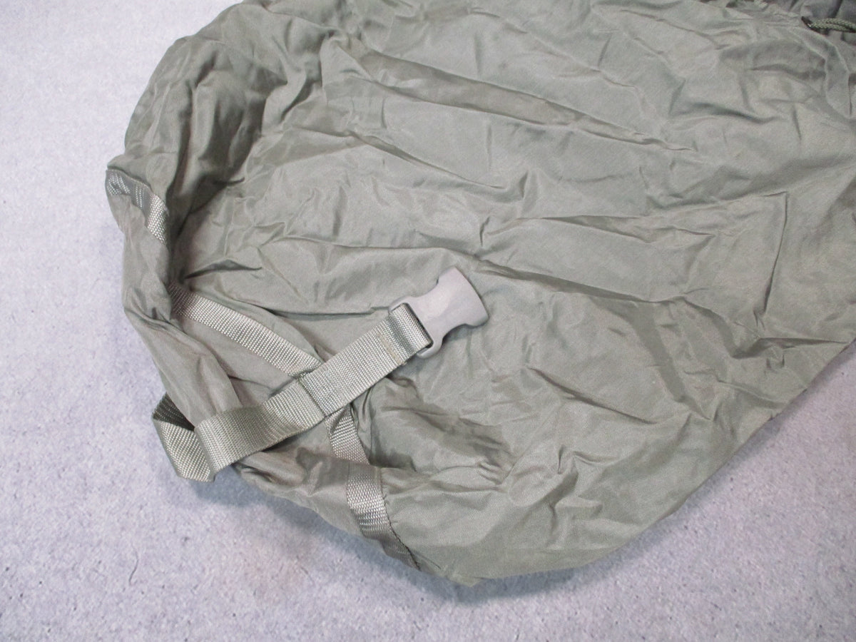 USGI US Army small compression stuff sack in urban gray, compact military gear bag with drawstring closure