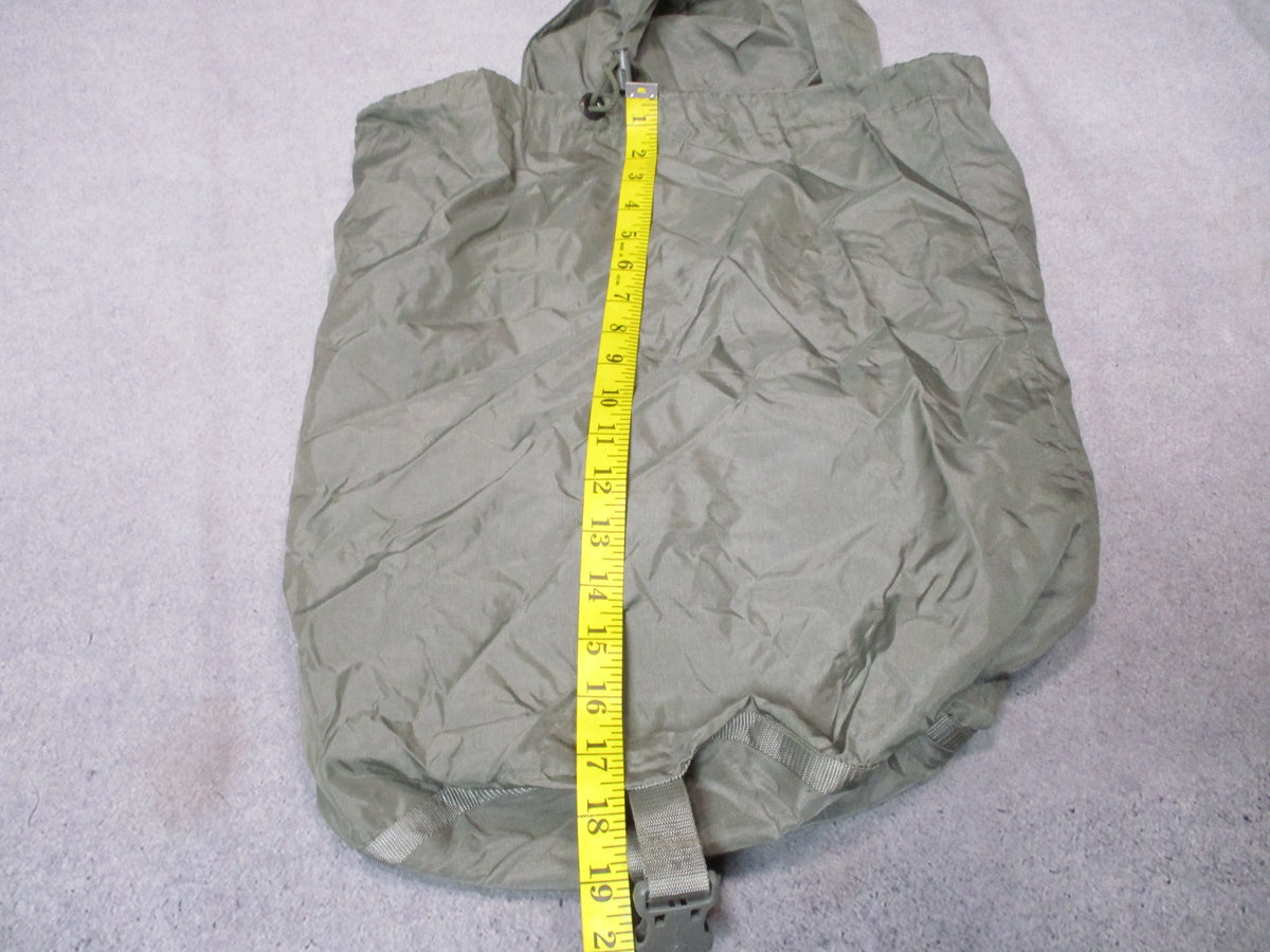 USGI US Army small compression stuff sack in urban gray, military gear bag with drawstring closure