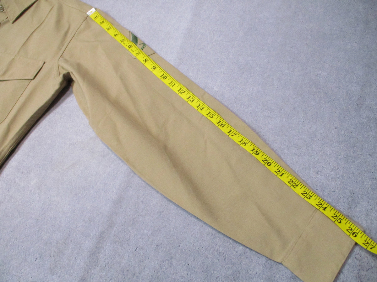 USGI USMC khaki dress uniform shirt by DSCP Valor Collection, men's 16x37 with LCpl rank insignia