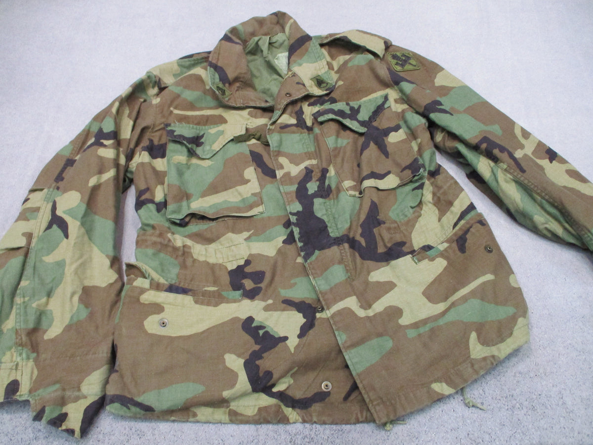 USGI M-65 Woodland M81 Field Jacket Approx Medium Regular Engineer School SSG