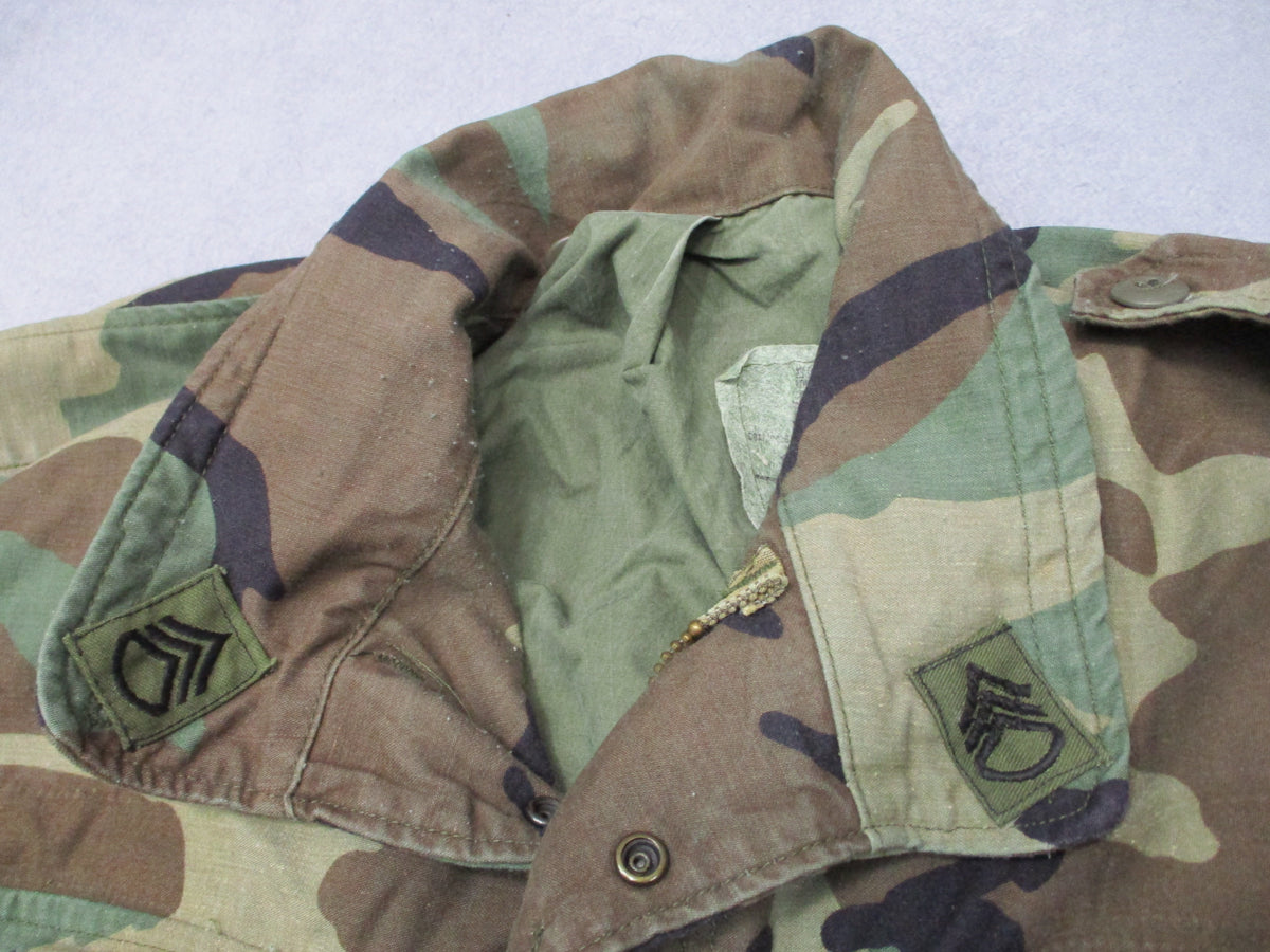 USGI M-65 Woodland M81 Field Jacket Approx Medium Regular Engineer School SSG