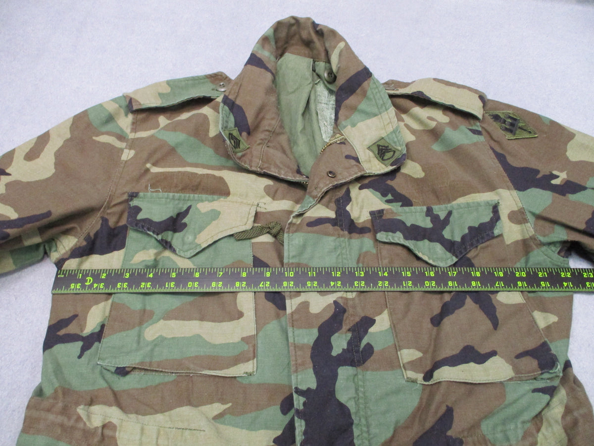 USGI M-65 Woodland M81 Field Jacket Approx Medium Regular Engineer School SSG