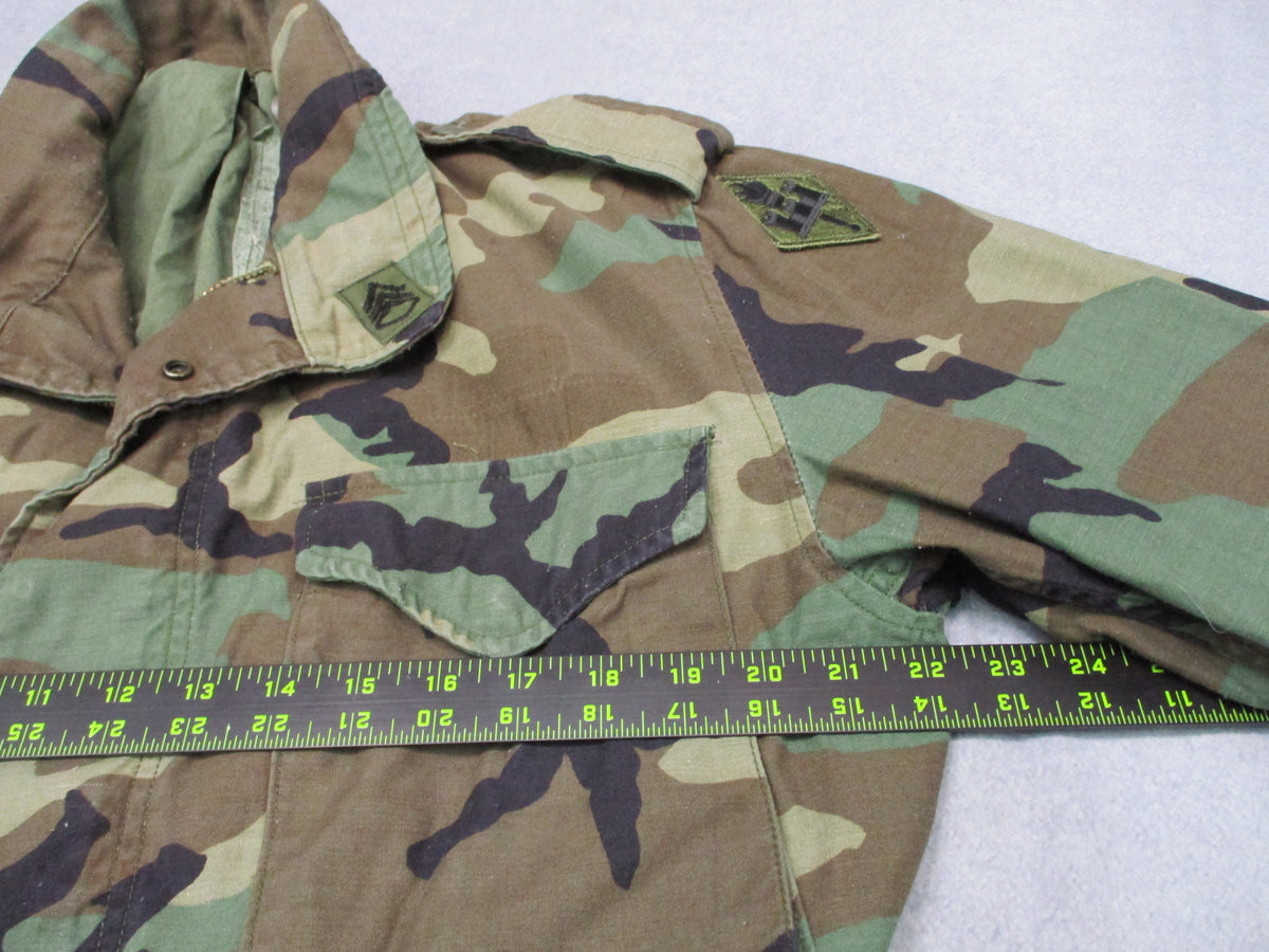 USGI M-65 Woodland M81 Field Jacket Approx Medium Regular Engineer School SSG