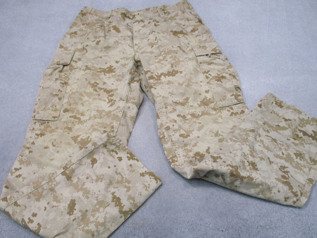 USMC Desert MARPAT MCCUU Trousers Medium Long 8415-01-484-2505 Used Repair