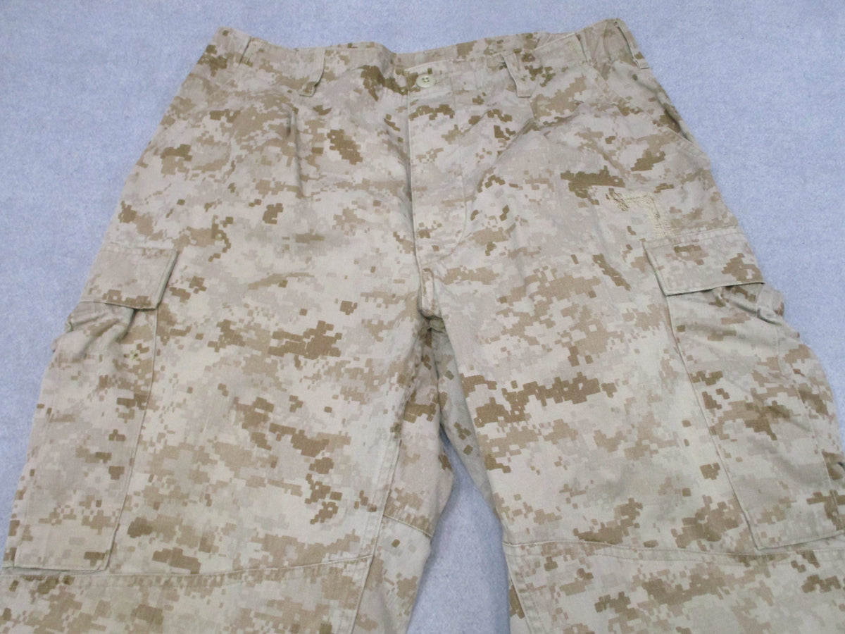 USMC Desert MARPAT MCCUU Trousers Medium Long 8415-01-484-2505 Used Repair