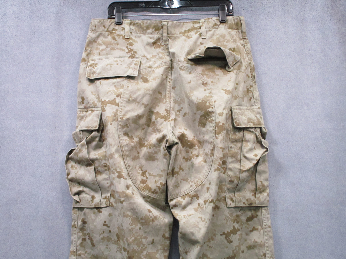 USMC Desert MARPAT MCCUU Trousers Medium Long 8415-01-484-2505 Used Repair