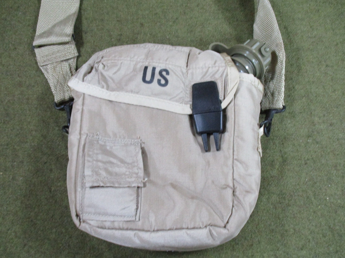 USGI 2 Quart Canteen Desert Tan Cover Strap 2001 SKILCRAFT Used