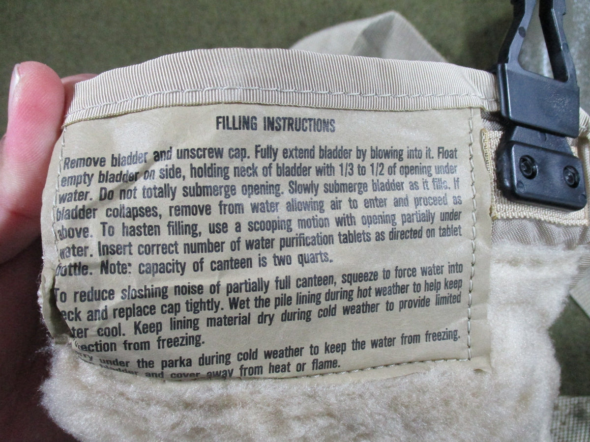 USGI 2 Quart Canteen Desert Tan Cover Strap 2001 SKILCRAFT Used