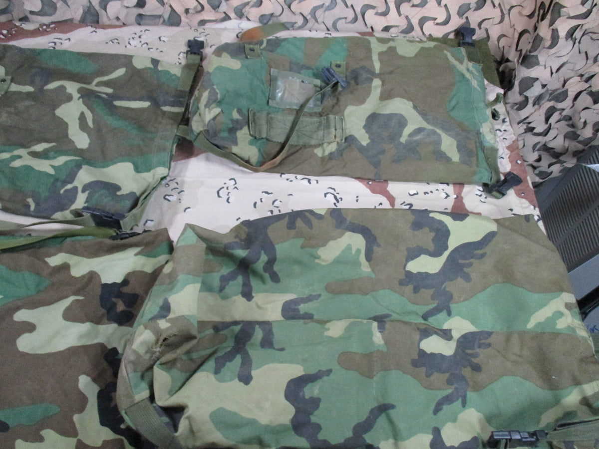 USGI Sewing Project 4 Woodland Camo Ensemble Bags Damaged Repair Fabric Lot