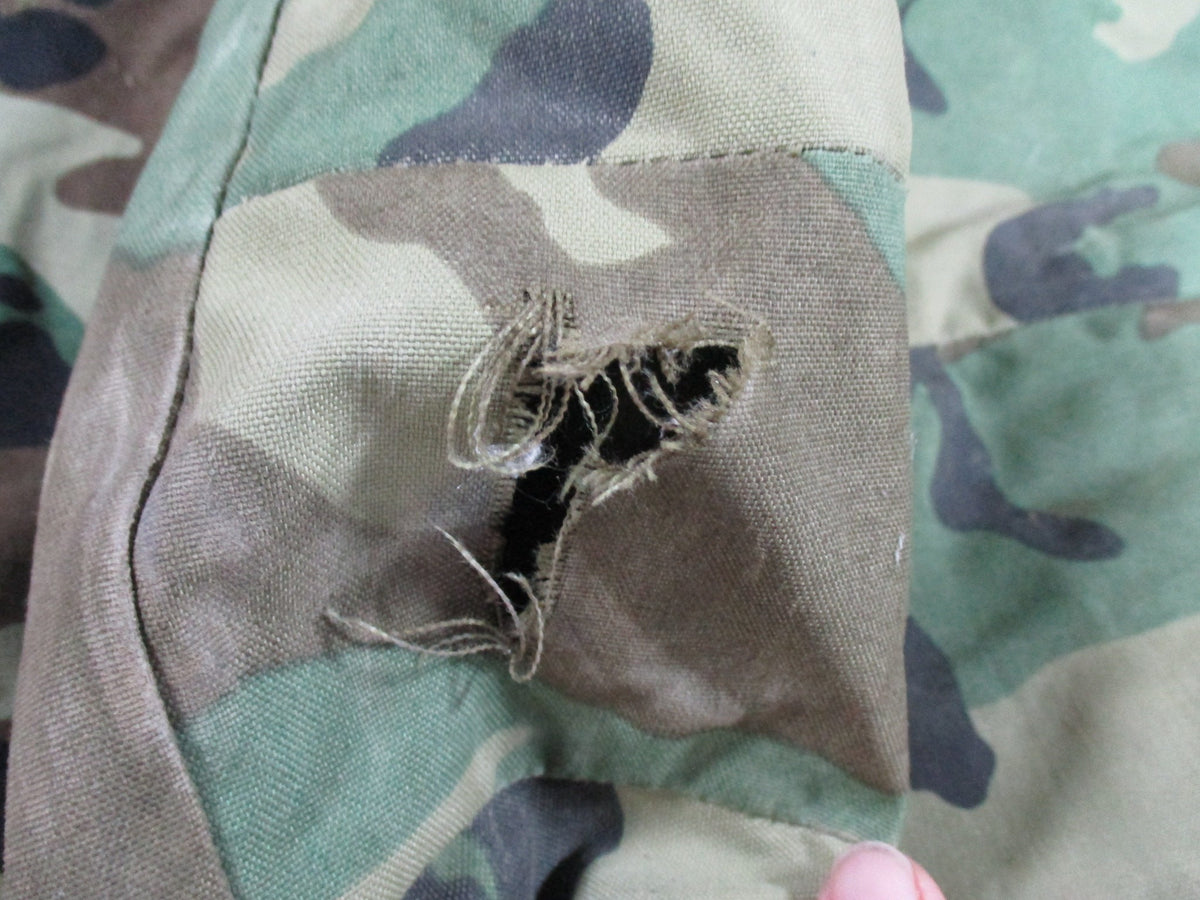 USGI Sewing Project 4 Woodland Camo Ensemble Bags Damaged Repair Fabric Lot