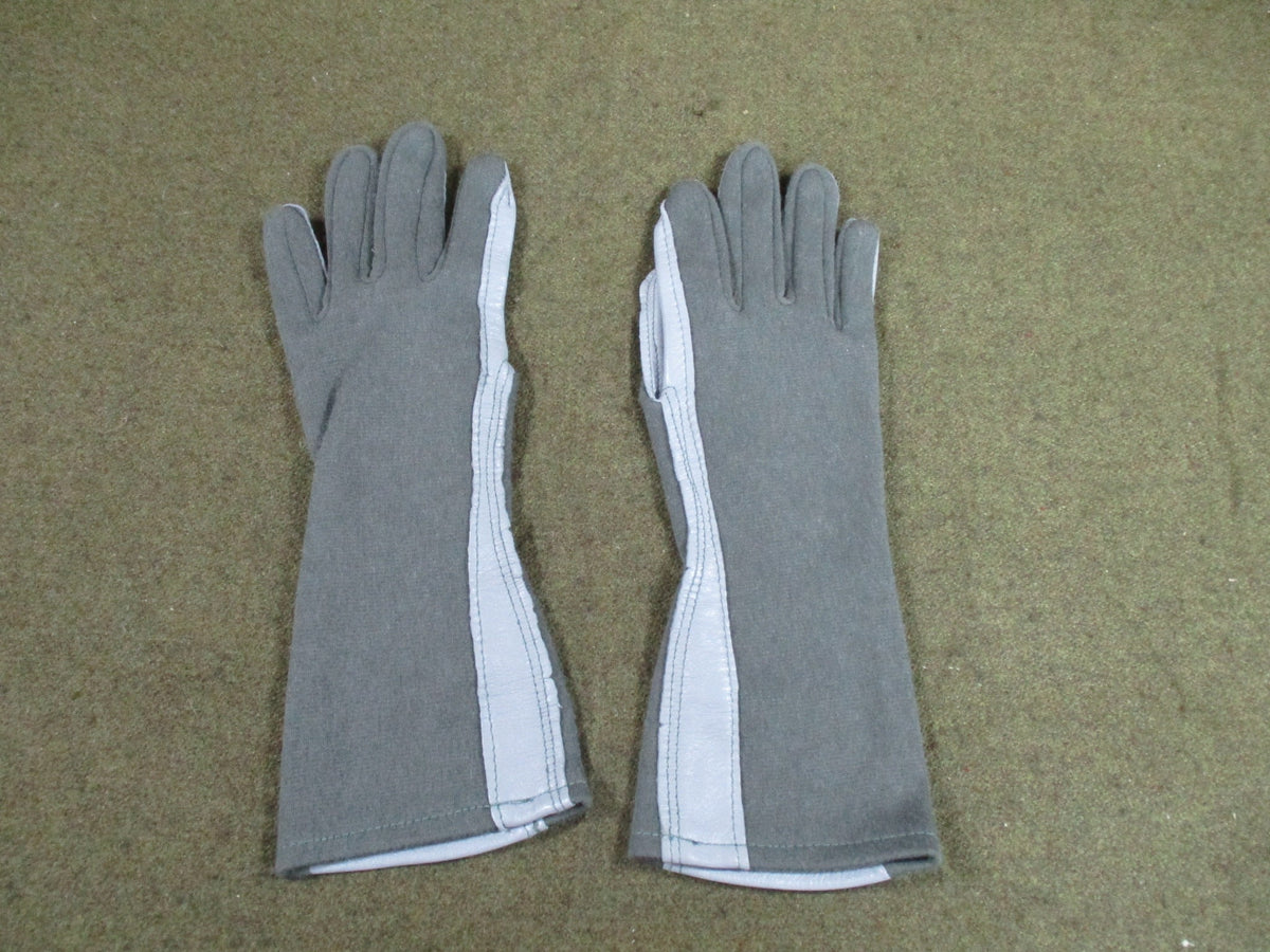 USGI Nomex Flight Gloves Size 8 GS/FRP-2 Summer Flyers Sage Green Leather NWOT