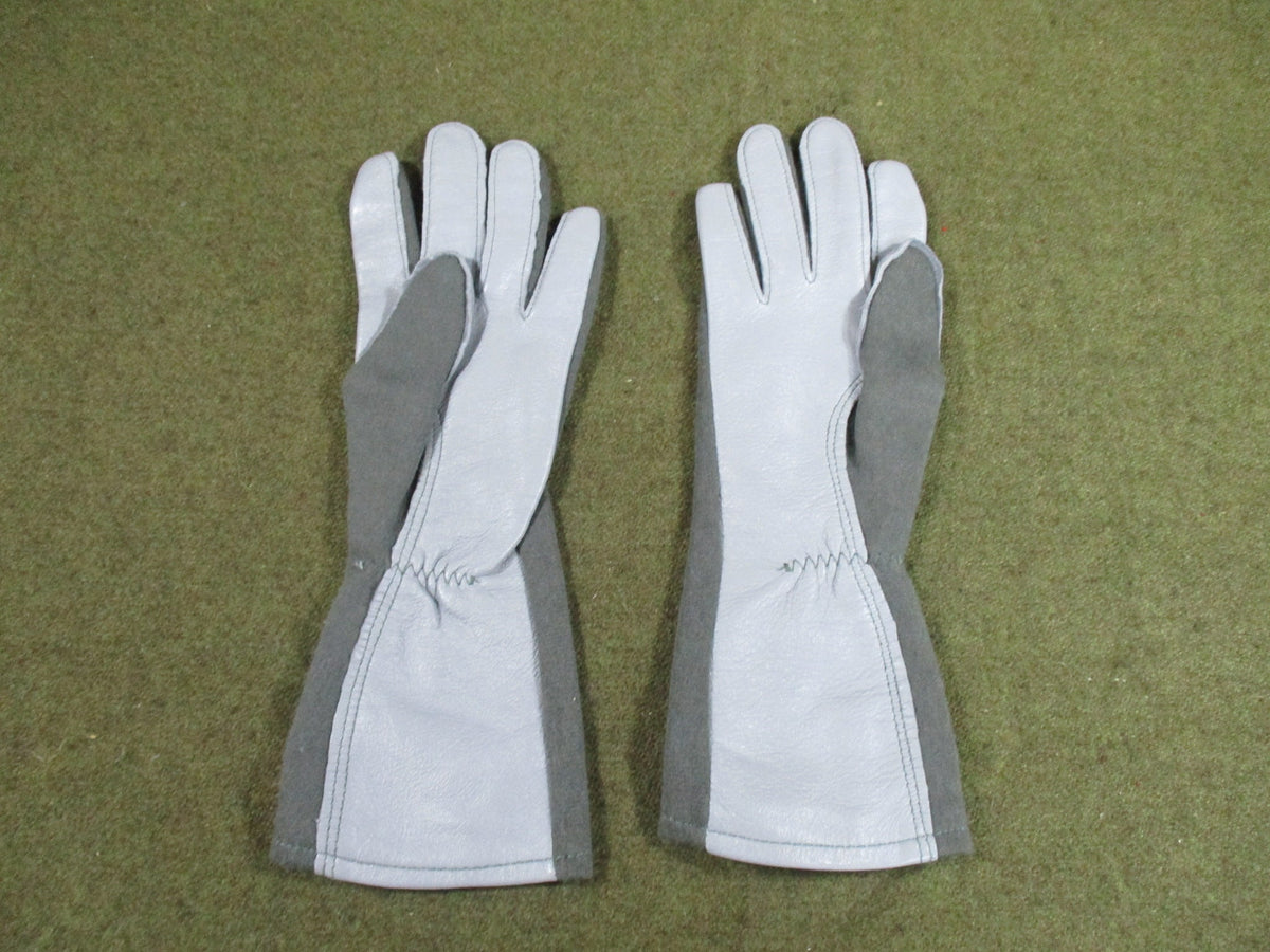 USGI Nomex Flight Gloves Size 8 GS/FRP-2 Summer Flyers Sage Green Leather NWOT