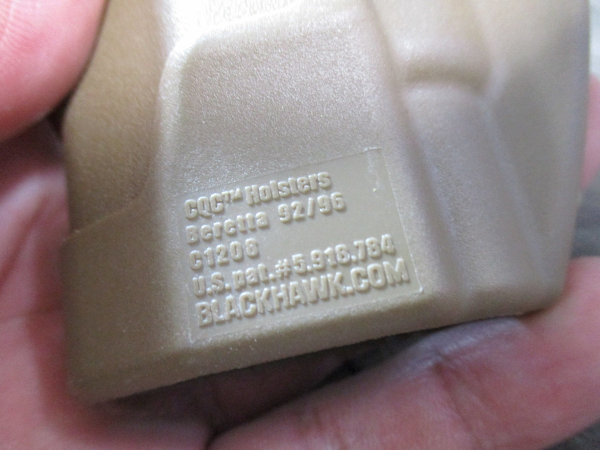 Blackhawk CQC SERPA Holster Beretta 92/96 Tan Belt Paddle Used