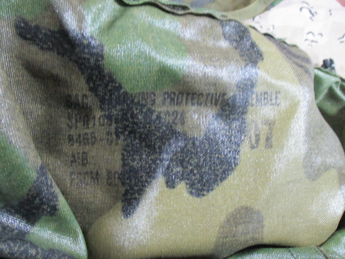 USGI Woodland Camo Ensemble Carrying Bags 2 Pack Military Surplus Used Fair