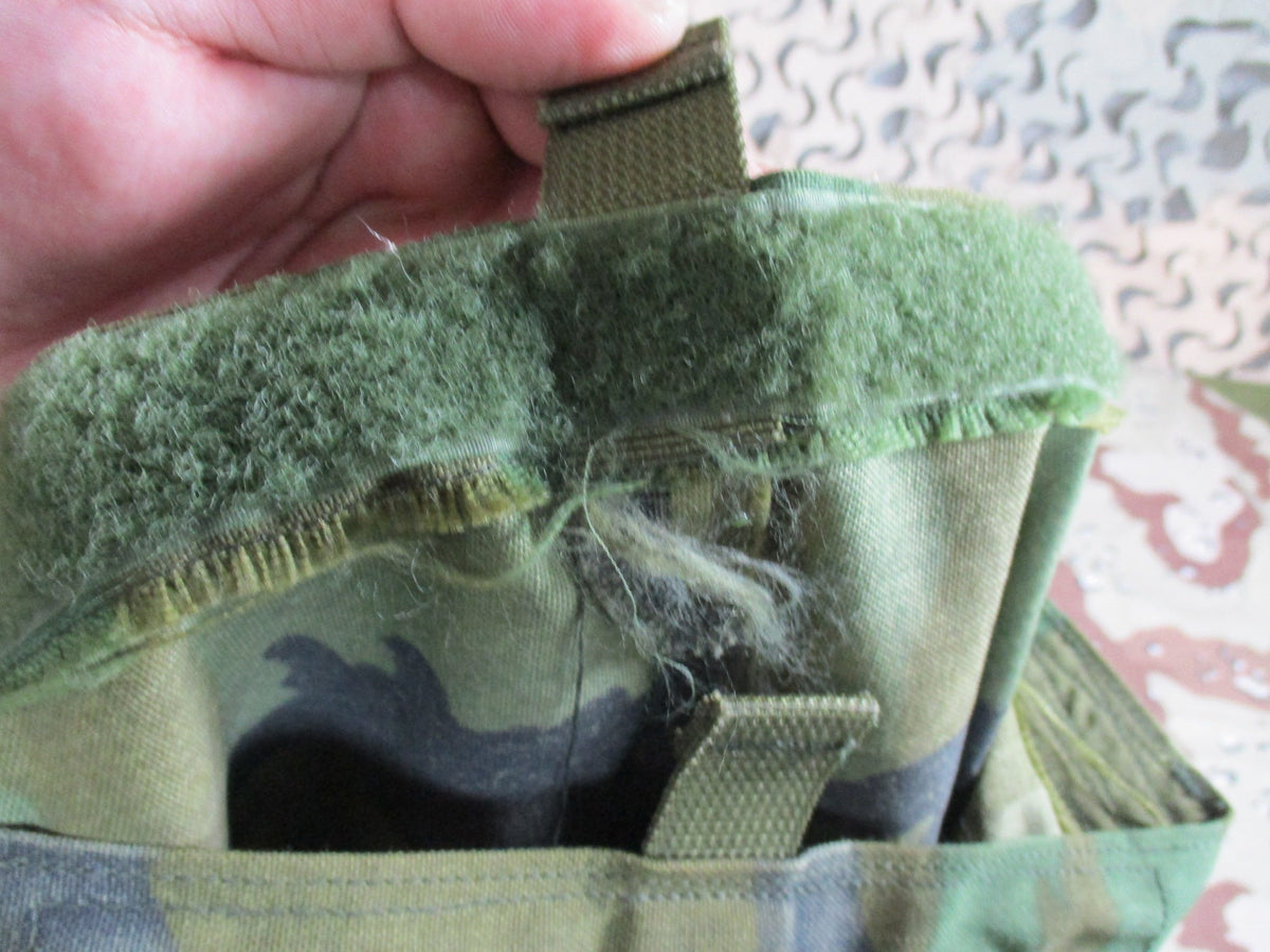 USGI Woodland Camo Ensemble Carrying Bags 2 Pack Military Surplus Used Fair
