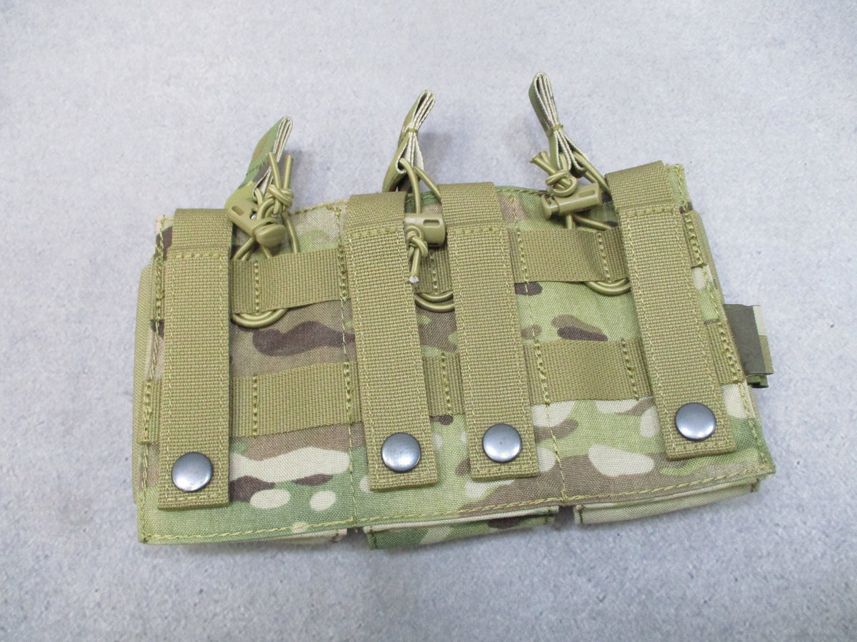 Spanker Triple Kangaroo Rifle Pistol Magazine Pouch MOLLE Camo Excellent