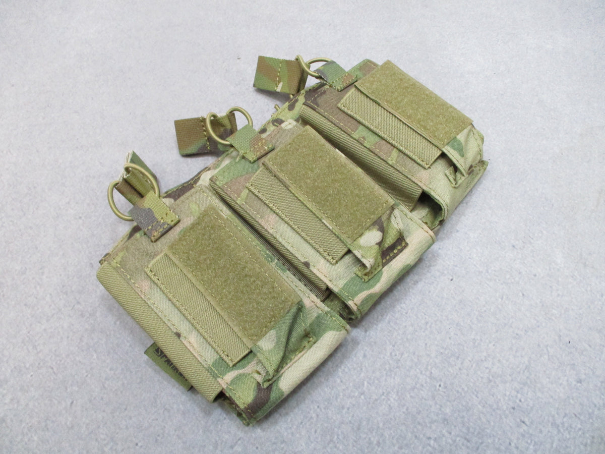 Spanker Triple Kangaroo Rifle Pistol Magazine Pouch MOLLE Camo Excellent