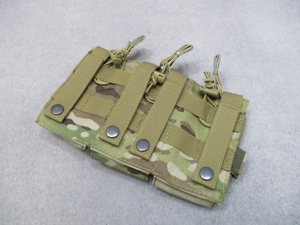 Spanker Triple Kangaroo Rifle Pistol Magazine Pouch MOLLE Camo Excellent