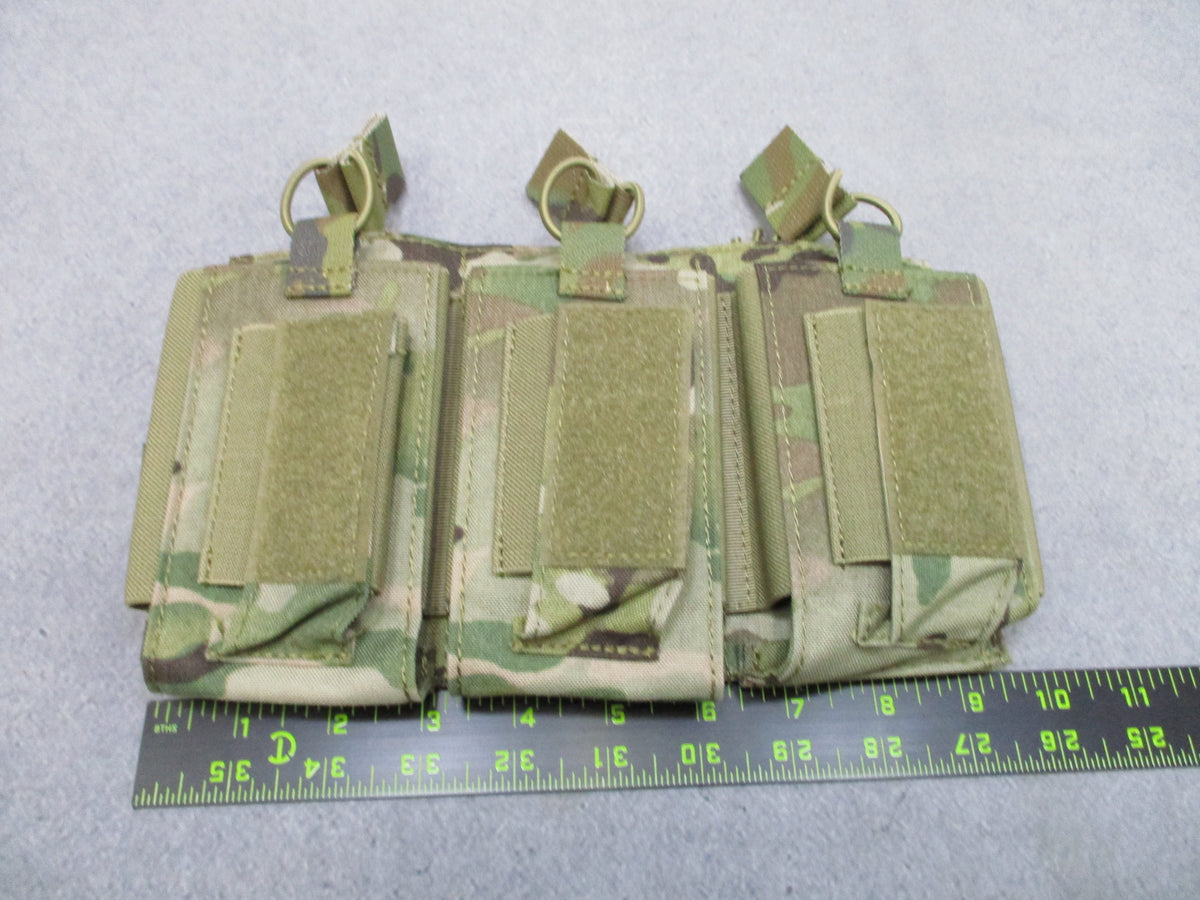 Spanker Triple Kangaroo Rifle Pistol Magazine Pouch MOLLE Camo Excellent