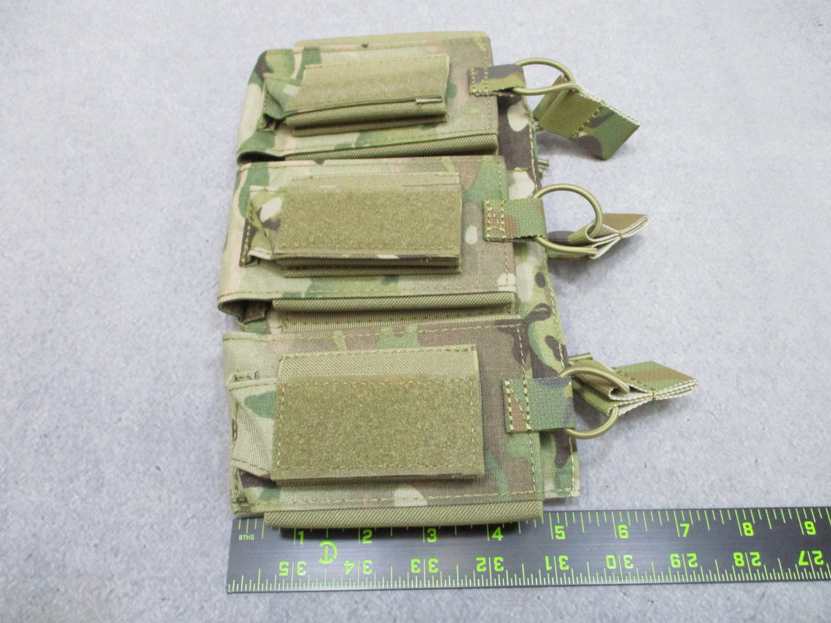 Spanker Triple Kangaroo Rifle Pistol Magazine Pouch MOLLE Camo Excellent