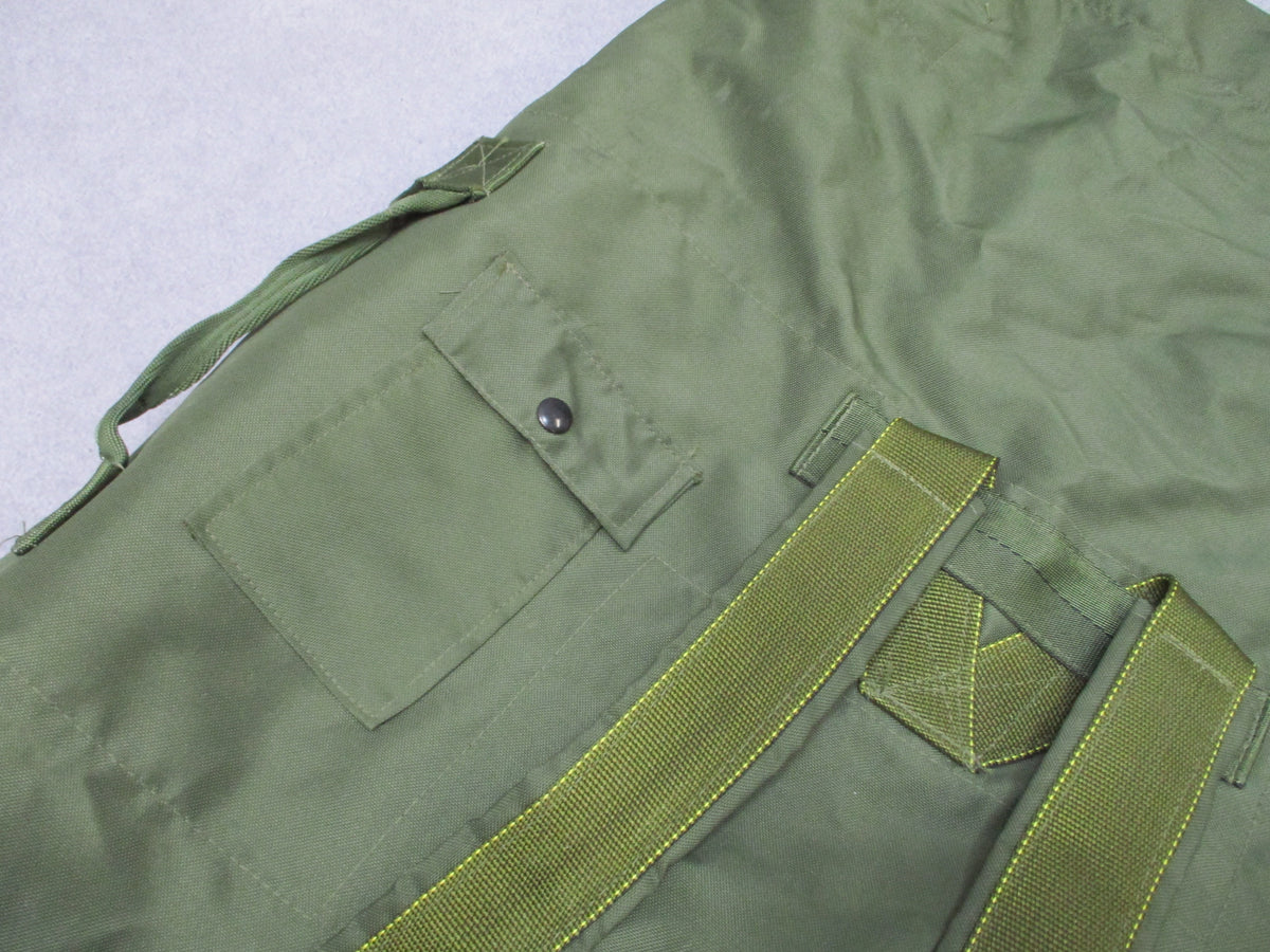 USGI OD Green Top Load Duffle Sea Bag Backpack Straps Used Good