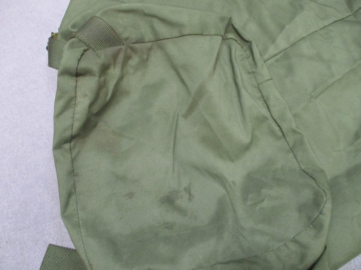 USGI OD Green Top Load Duffle Sea Bag Backpack Straps Used Good