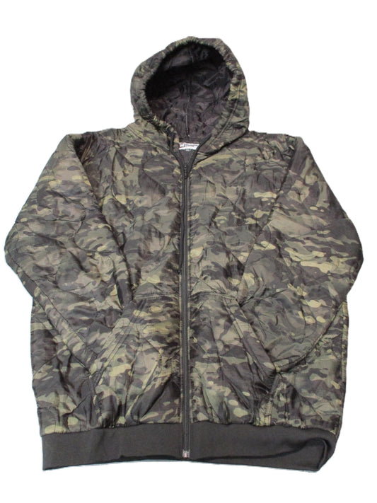 Woobie Gear Jacket XXL MultiCam Black Full Zip Quilted Hooded Nylon New No Tags