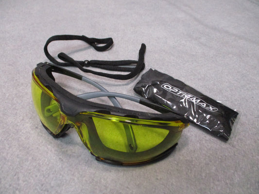 OpticMax Shooting Safety Glasses Yellow Amber Anti-Fog Foam Lined New in Box - Centex Military Gear
