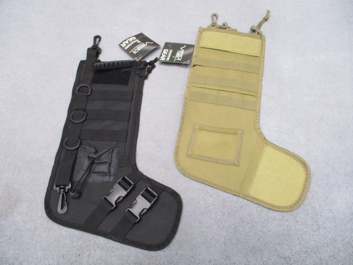 VISM NcSTAR Tactical Christmas Stockings 2PK Black Tan MOLLE NWT
