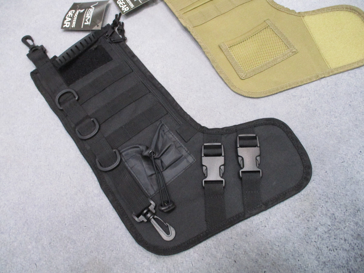 VISM NcSTAR Tactical Christmas Stockings 2PK Black Tan MOLLE NWT