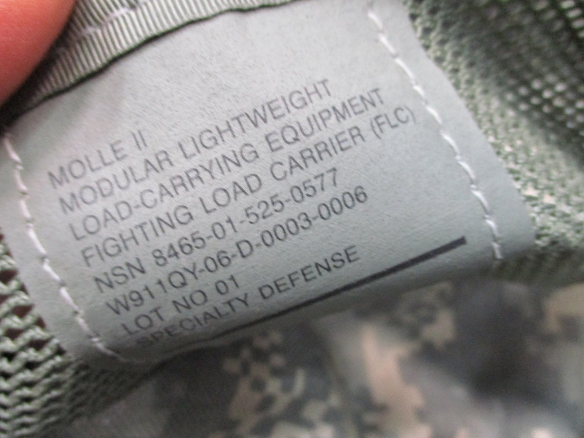 USGI MOLLE II FLC Vest ACU UCP 9 Pouch Rifleman Set NSN 8465-01-525-0577