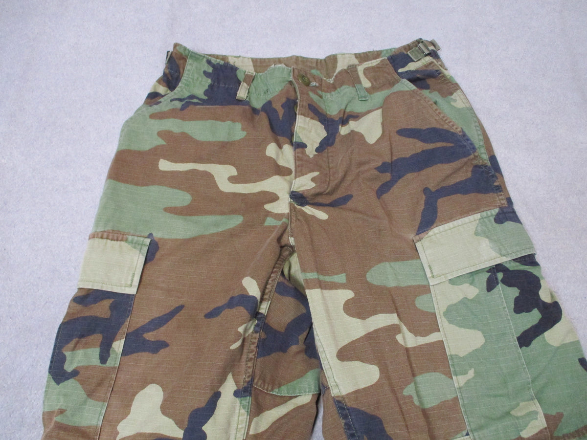 USGI Woodland BDU Trousers Small Short 27-31 NSN 8415-01-390-1062 Used