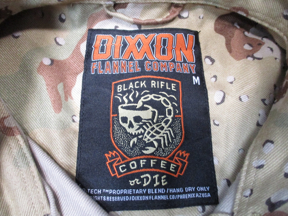Dixxon x Black Rifle Coffee Cup of Death Chocolate Chip Camo Flannel Shirt