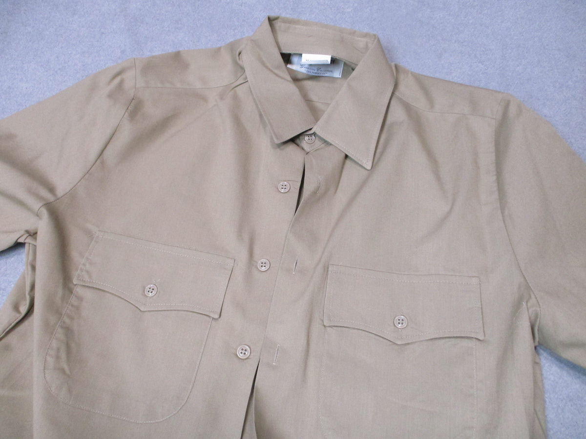 Genuine US Army Class 3 Heritage Tan 566 S/S Shirt 16.5R NSN 8405-01-683-2304
