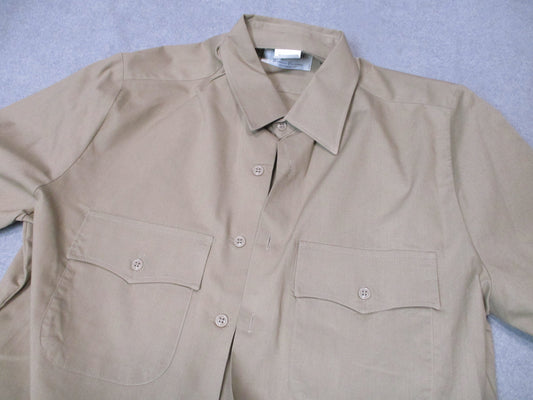 Genuine US Army Class 3 Heritage Tan 566 S/S Shirt 16.5R NSN 8405-01-683-2304