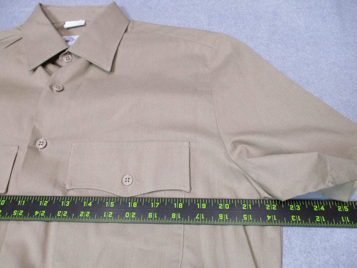 Genuine US Army Class 3 Heritage Tan 566 S/S Shirt 16.5R NSN 8405-01-683-2304