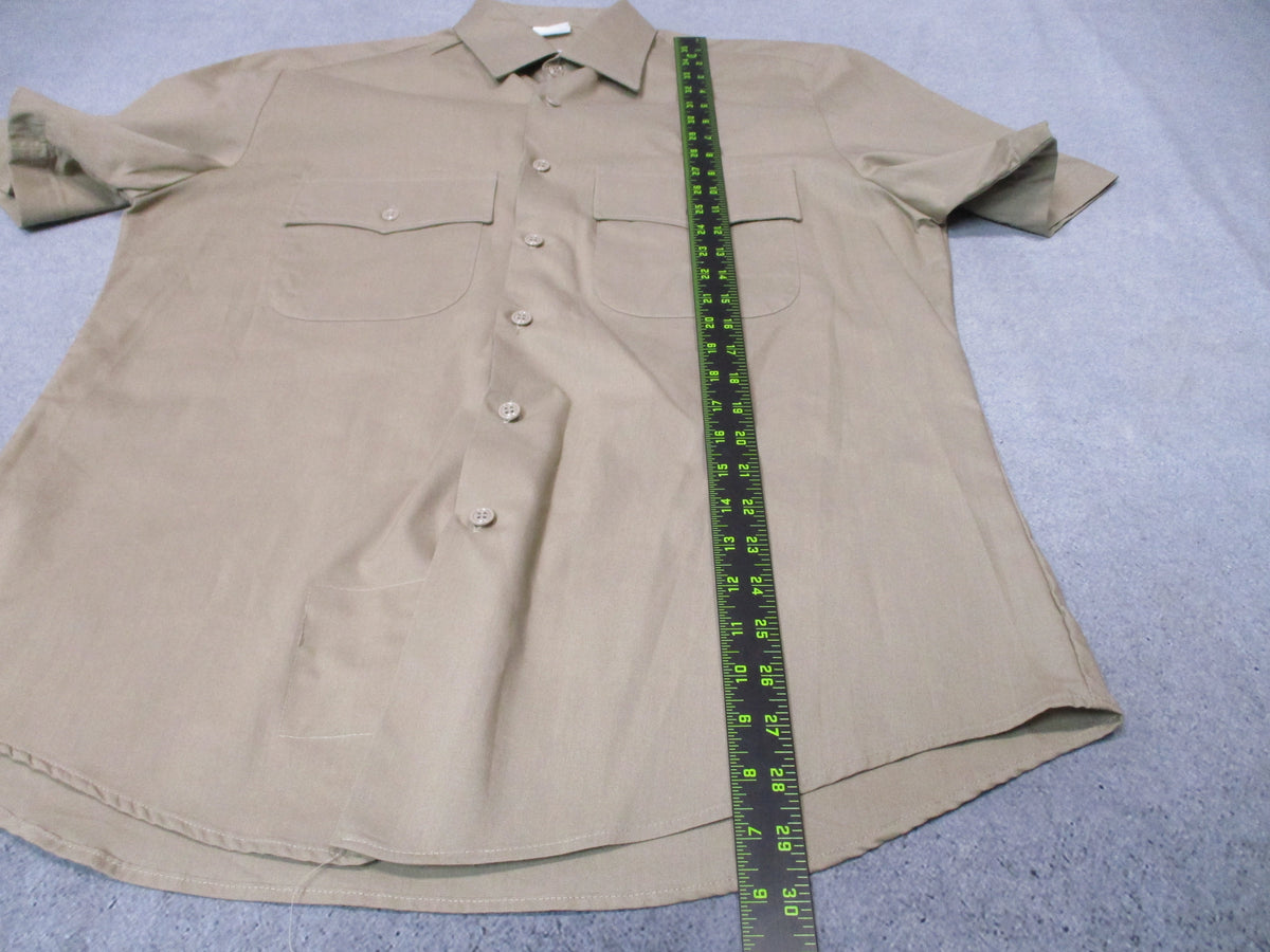 Genuine US Army Class 3 Heritage Tan 566 S/S Shirt 16.5R NSN 8405-01-683-2304