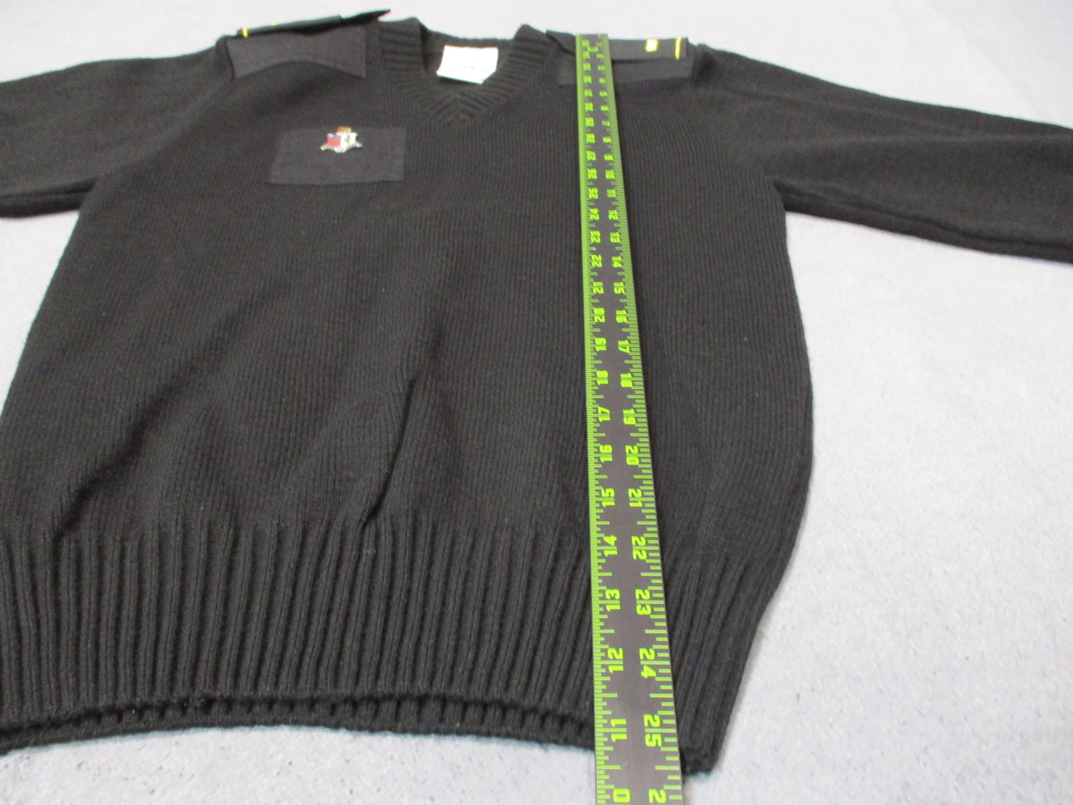 Military Equipment Corporation of America Black Commando V-Neck Sweater Small