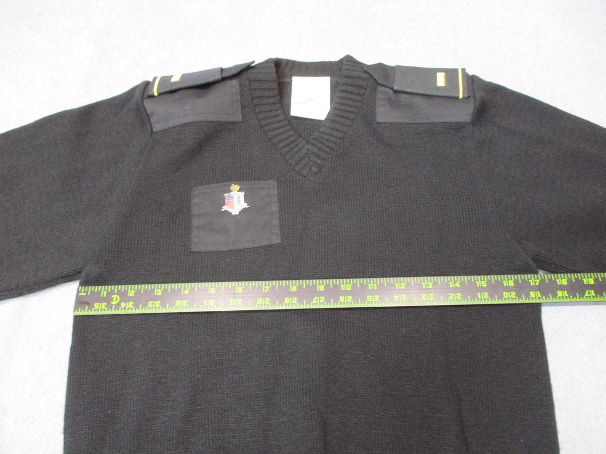 Military Equipment Corporation of America Black Commando V-Neck Sweater Small