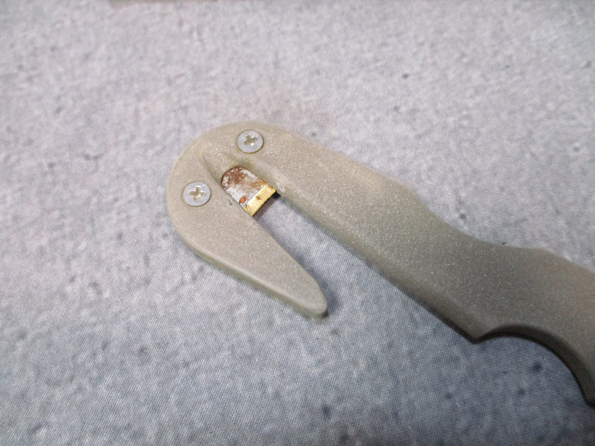 Ontario Knife USGI Strap Cutter Rescue Hook Tan 499 MOLLE Sheath Used